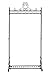 NEUN WELTEN Chic Garment Rack Metal Hanging Clothes Clothing Racks Stand with Bottom Shelf for Shoes (Black)
