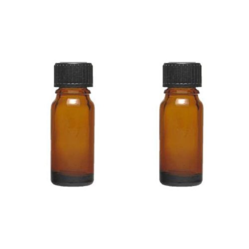 mikken 2 x Dropper Bottles 10 ml Medicine Bottle Brown Glass BPA Made in Germany Includes Labelling Labels
