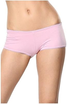 Underglam Mauve Lavender Trim Stretch Boy Short Ladies Panty in Small
