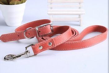 SHUSHU Dog Collar One Size PU Leather (RED)