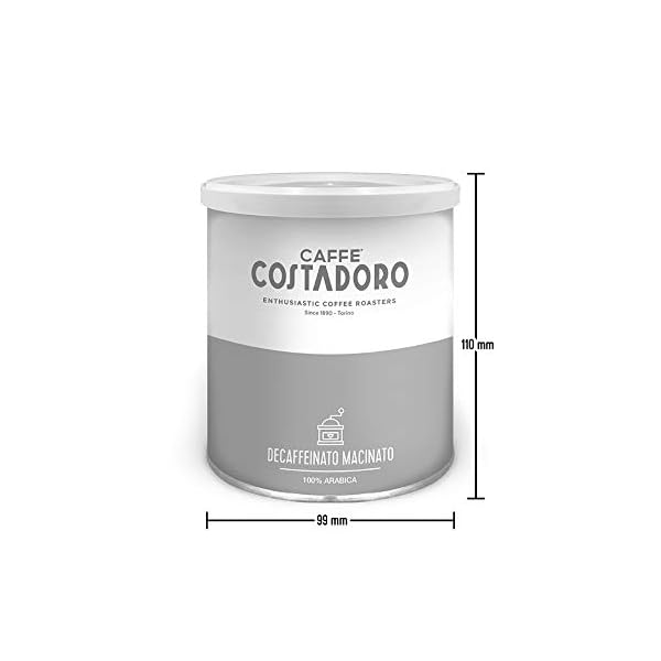 Caffè Costadoro Entkoffeinierter Gemahlener Kaffee Dose, 250 g – Bild 5