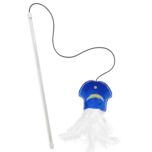NFL Los Angeles Chargers Team Jersey Wand with CAT NIP, Cat Toy Jersey Shaped P…