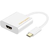 USB-C to HDMI CableCreation Type C(Thunderbolt 3 Compatible)to HDMI 4K Hub Adapter (DP Alt Mode), Male to Female, for Macbook(Pro)/Chromebook Pixel/Dell XPS 13/Yoga 910/Samsung S8/S8+, White