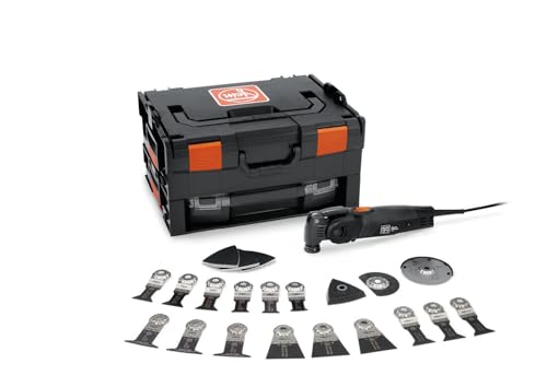 FEIN Multimaster MM 700 Black Edition, Oscillating Machine, 450 W FEIN Motor, Anti-Vibration System, StarlockMax Tool Holder Comes with More Than 30 Accessories for Fitting and Renovation
