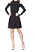 Multi-style High Waist A-line Flared Skater Mini Skirt (M, Black)