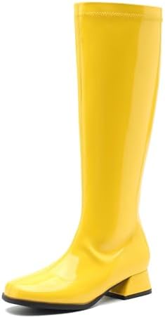 Amazon.com | Danshuz Dallas Knee High Boots - White | Knee-High