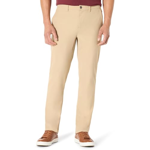 Amazon Essentials Men's Slim-Fit Commuter Pants, Mushroom Brown, 36Wx34L