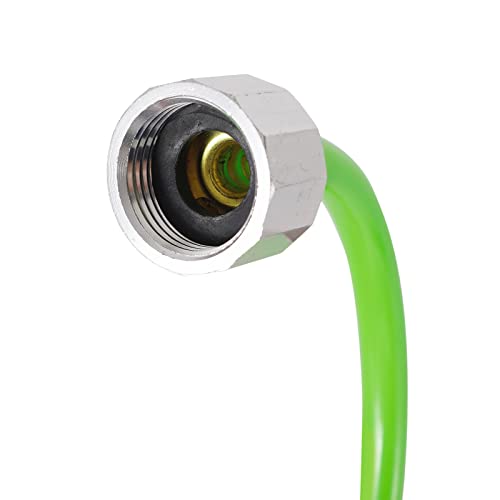 LINEX Premium PU Coil Garden Water Hose 25 ft with Brass Connector self