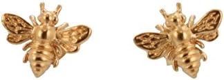 Tiny Honey Bee Stud Earrings in 24k Gold Plated Sterling Silver for Adults or Children, #6490