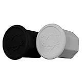 East Coast Dyes (2-Pack) High Performance Lacrosse Shaft End Caps Black and White End-Cap-Blk-Wht-2P