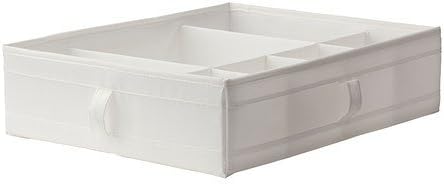 Ikea SKUBB Caja con Compartimentos, Poliéster, Blanco, 77x18x3 cm: Amazon.es: Hogar