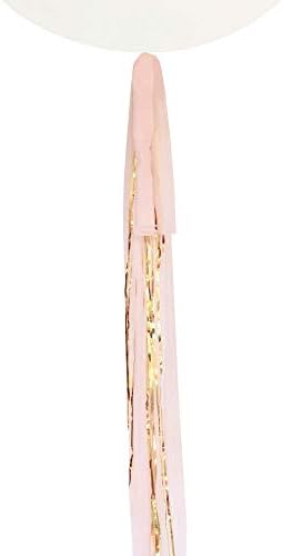 Illume Partyware Balloon Tail Rose Gold and Pink, 2 metres / 78in Long, Easy to use and Ready to Hang.