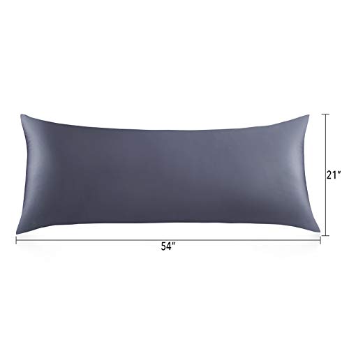MoMA Premium Body Pillow Cover (100 Percent Cotton, 800 Thread Count) - XL High Thread Count Body Pillowcase - Luxury 21 x 54 Body Pillow Case - Grey Long Body Pillow Cover - Long Pillow Case - Thumbnail 2