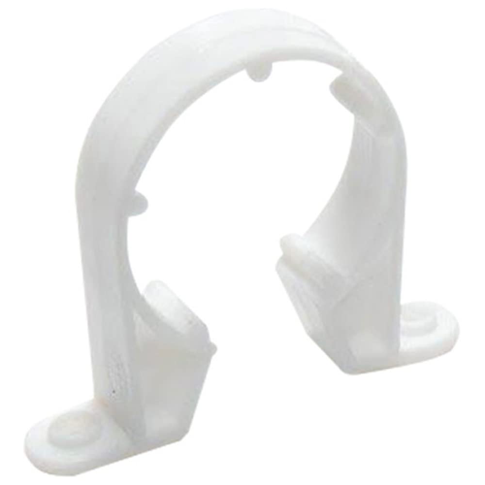 Merriway BH05554 (8 Pcs) Waste Compression and Push-Fit Fittings Pipe Clips, White 32mm - Pack of 8 Pieces