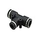 Utah Pneumatic 10 Pack Plastic Push to Connect Air Line Fittings Tube tee Connect 1/4 inch od Push Fit Fittings Tube Fittings Push Lock (1/4 inch tee) primary