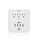 MPI Tools 4-Port USB & A/C (3) Power Strip Wall Charger -1500 Joule Surge Protector w/ Slide Out Smart Phone Holders