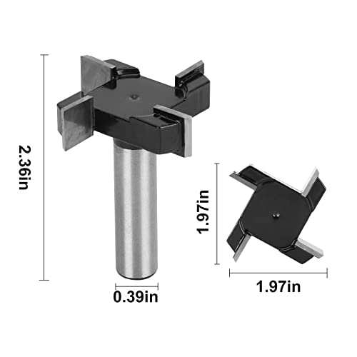 thumbnail image 2 of Slab Flattening Router Bit 1/2 Shank, 4-Flute 2" Cutting Dia, Insert 2 of 11