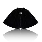 Yalice Women's Wedding Faux Fur Shawl and Wrap Bridal Fur Stole Cape Fur Scarf for Bride and Bridesmaids