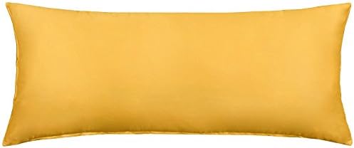 Solid Pattern 100% Pure Egyptian Cotton 2 Piece Body Pillow Cover 800 Thread Count (20" x 54" (50cm x 137cm), Gold)