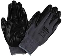 10x Mapa Ultrane 553 nitrile work gloves Black Gr. 7, 8, Size:8