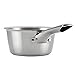 Ayesha Curry Home Collection Stainless Steel Sauce Pan/Saucepan, 1 Quart, Silver