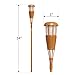 Newhouse Lighting FLTORCH4 Solar-Powered Flickering Flame Outdoor Island Torches, 4-Pack, Bamboo
