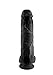 Pipedream King Cock with Balls, Black, 11 Inch