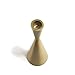 LampLust 2 Brass Finished Taper Candle Holders, 7.5 Inches, Metal, Hourglass Shape, Fits All Standard Size Candlesticks