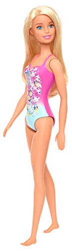 Barbie GHW37 - Beach Puppe mit Badeanzug im Blumenmuster, Spielzeug ab 3 Jahren – Bild 5