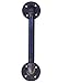 DIY CARTEL Industrial Pipe Door/Drawer Handle Pull Hardware Only. Heavy Duty Iron - Great for The Garage, Commercial Doors, and Gates. Industrial Furniture/Farmhouse Decor (9 Inch)