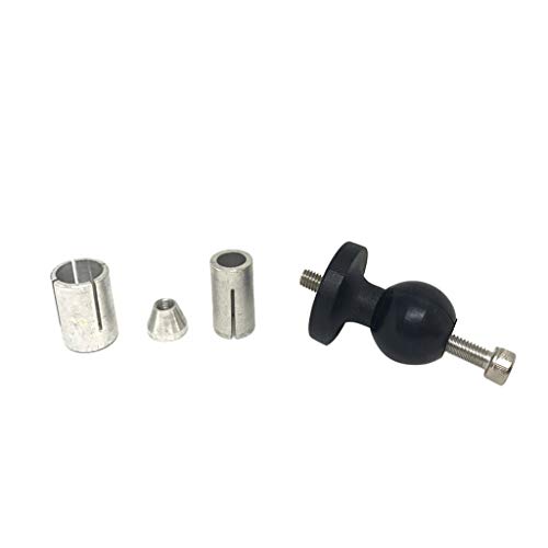 JUNESUN Aluminum Base Rubber Motorcycle Bike Mount Black Fork Stem Base with Ball Head for RAM Mount for Ball Mount Adapter - Thumbnail 4