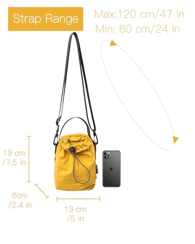 HAUMAUH Men Women Shoulder Bags Water Bottle Bag Shoulder Bag Small Hiking Bag Mobile Travel Workout Cycling Music Festival Beach