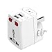 Universal Travel Adapter, WONPLUG World Power Adapter Plug with 2.1A Dual USB, International Adapter Converters for Europe, Italy, Ireland, UK, AU, Asia, Over 150 Countries, Built-in Safety Fuse primary