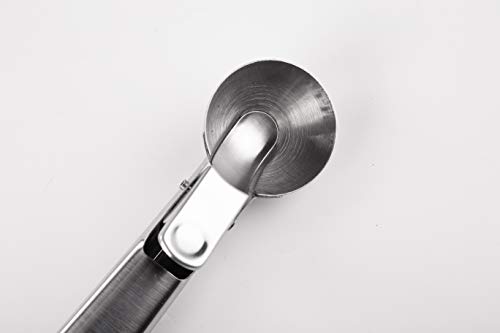 Cozihom Stainless Steel Ice Cream Scoop, with Trigger, Durable & Easy to Use, Nonstick, Dipper for Ice Cream, Fruits, Melon Ball, Sorbet, Meatball, 5CM Ice Cream Ball, 3 PCS
