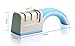 JL Future Knife Sharpener for Steel Ceramic Knives 3 Stage Stainless Steel Knife Sharpening System(Blue)