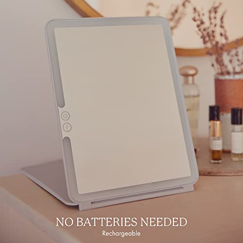 Vanity LED Travel Handheld Vanity Mirror, Pose 3 LED Colors for