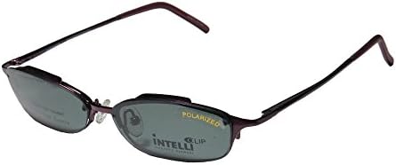 New & Season & Genuine - Brand: Elite Eyewear Style/model: Intelli Clip 730 Gender: Mens/Womens Rx-able Classic Design Designer Full-rim Spring Hinges Sunglass Lens Clip-Ons Eyeglasses/Eyewear (49-15-135, Violet)