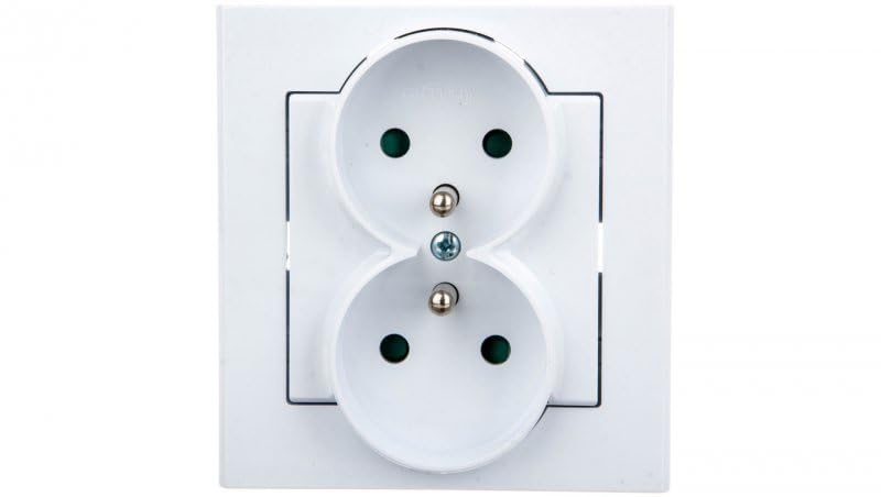 Ospel GP-2RZP/00 Socket White IP20, 16 A, 84 mm, 45 mm, 90 mm
