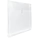 JAM PAPER Plastic Envelopes with Button & String Tie Closure - Large Square - 13 x 13 - Clear - 12/Pack