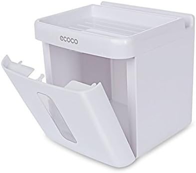 BLISSUK - Wall Mount Toilet Paper Holder, HIGH QUALITY ABS Bathroom Paper Tissue Holder with Mobile Phone Storage Shelf