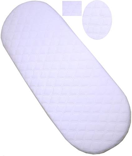 Inspire Baby Toddler Moses Basket/PRAM Oval Shaped MATTRESSES Quilted Soft Size: 67 X 35 cm