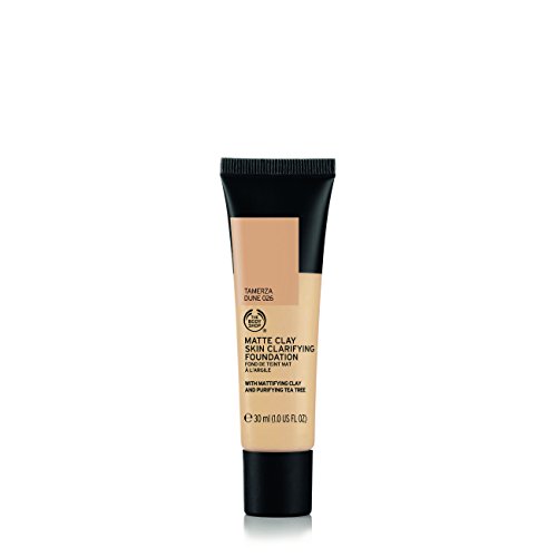 The Body Shop Matte Clay Skin Clearing Foundation, Tamerza Dune Shade 026, 1 Fluid Ounce