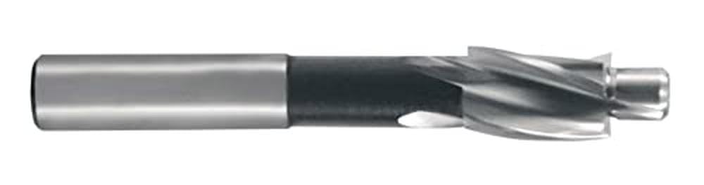 RUKO HSS Flat Counter Sinker with Fixed Guide, Fine Grade for Through Hole, DIN 373, Bright Finish, 20.0 mm Diameter, 100.0 mm Length, R102407