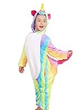 Girls and Boys Unicorn Pajamas Soft Fleece Halloween Costume