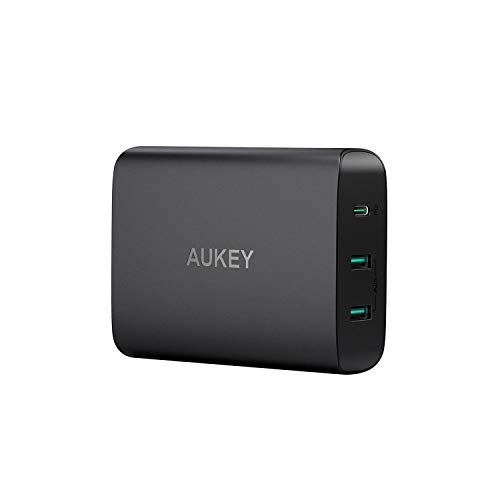 AUKEY USB C Charger with 60W Power Delivery 3.0 & Dual Port USB Charger, Compatible MacBook/Pro, Dell XPS, iPhone Xs/XS Max/XR, Samsung Galaxy S8 / S8+ / Note8 and More