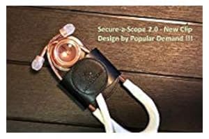 ENDEAVOR DESIGNS LuxeClip: Embrace Elegance and Functionality - Modern and Sleek Stethoscope Holder Crafted with Premium Leather - Compatible with ADC, MDF, Adscope, and Littmann Models - Reduce Neck Strain & Keep