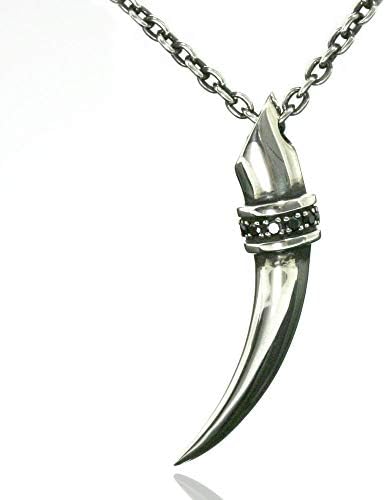 メンズネックレス 税込 ブラックダイヤモンド シルバー925 チェーン50cm