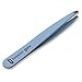 Tweezer Guru Tweezers for Women - Slant Pointed Precision Tweezers for Eyebrows & Ingrown Hair Removal - Blackhead and Splinter Tweezer with Sharp Needle Nose Point for Plucking (Sky Blue)