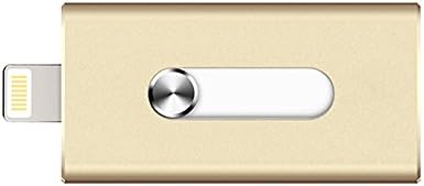 iProtect 3 IN 1 i-Flash Drive OTG Memory Stick U Disk Storage for Apple IOS/PC/Android phone/iphone 6s 6s plus 6 plus 16GB 32GB 64GB 128GB 256GB - Gold (64GB)