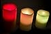 LEDitBe LED Candles Flameless Flickering Candles with Timer - Made of Real Wax with Light Vanilla Smell - Can Change Colors (Including Batteries)